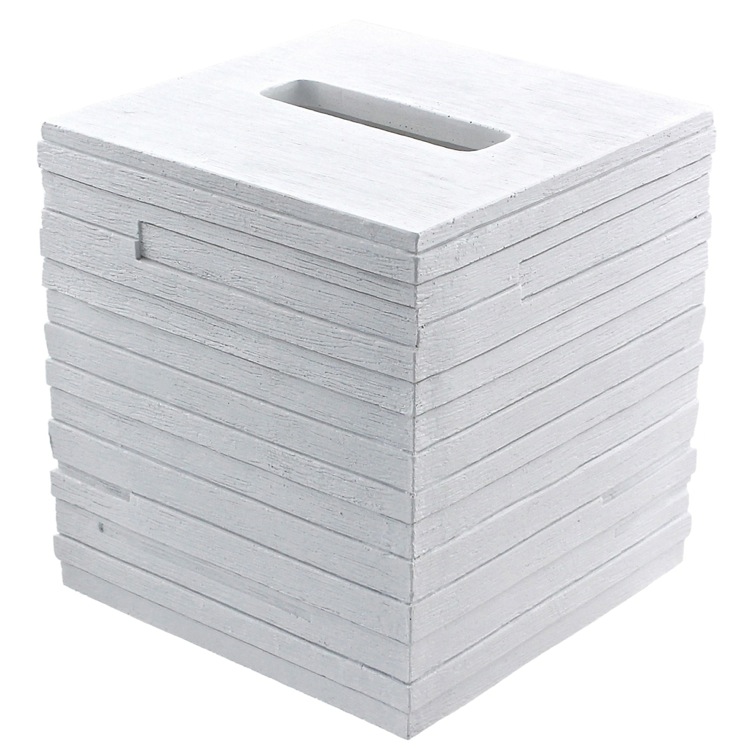 Tissue Box Cover, Gedy QU02-02, White Free Standing Tissue Box Cover